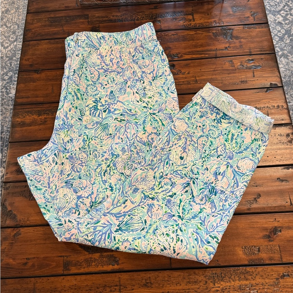 Lilly Pulitzer Taron Linen Pants Sz XL